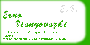 erno visnyovszki business card